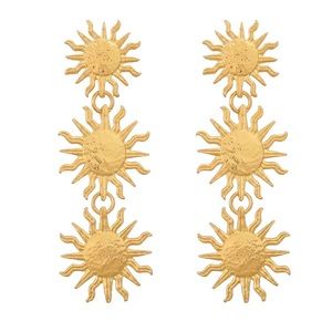 1pair Zara SUNBURST sun STATEMENT EARRINGS